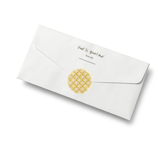 TTSAM Gold Glitter Envelope Seals 108 Pieces Geometric-1
