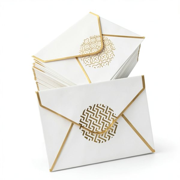 TTSAM Gold Glitter Envelope Seals 108 Pieces Geometric-3