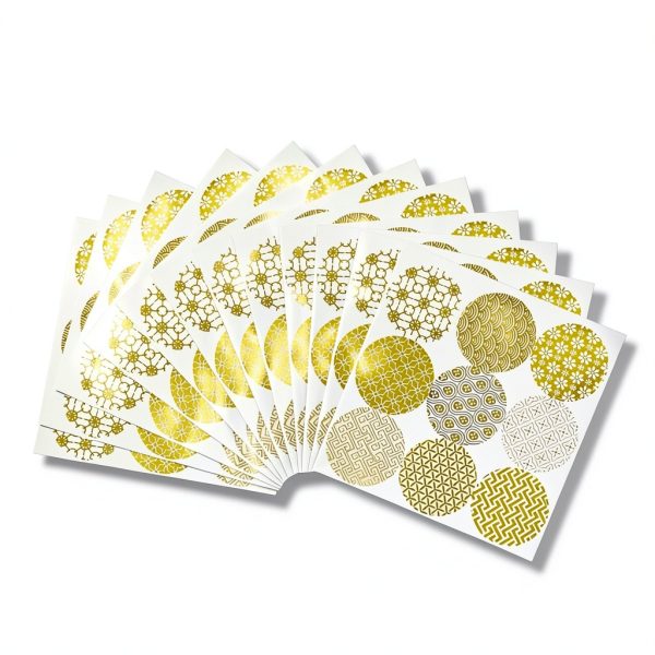 TTSAM Gold Glitter Envelope Seals 108 Pieces Geometric-6