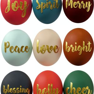 Christmas Stickers Gold Foil Waterproof Mobiusea Holiday-0