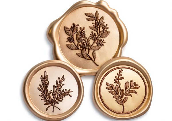Eunoir Wax Seal Stickers Vintage Bronze Peel and Stick-0