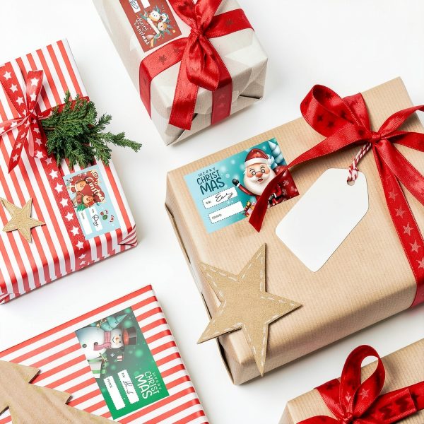 Lxyeecwang Christmas Stickers Labels Fade Resistant Modern-4