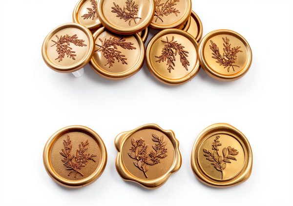 Eunoir Wax Seal Stickers Vintage Bronze Peel and Stick-1