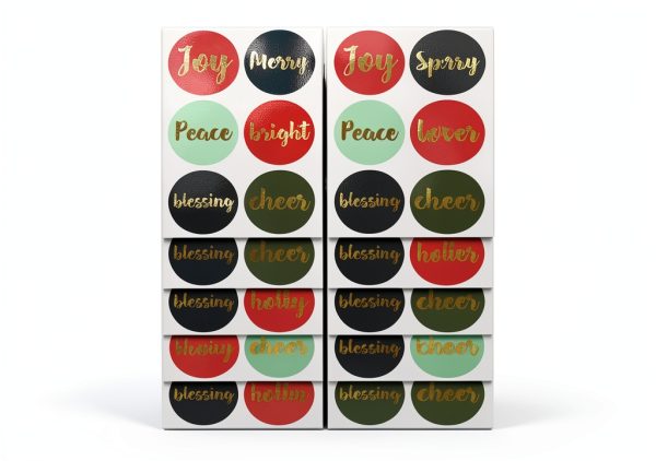 Christmas Stickers Gold Foil Waterproof Mobiusea Holiday-1