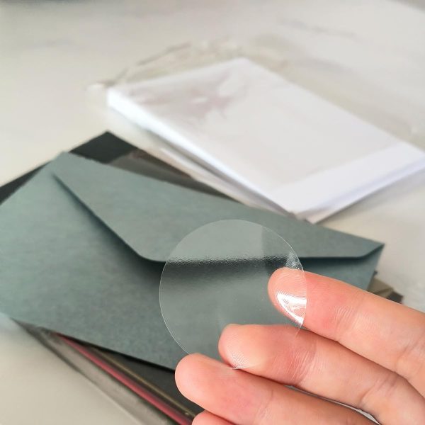 Transparent Envelope Seals DOXRTEI Vinyl Removable Stickers-4