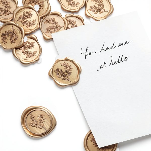 Eunoir Wax Seal Stickers Vintage Bronze Peel and Stick-4