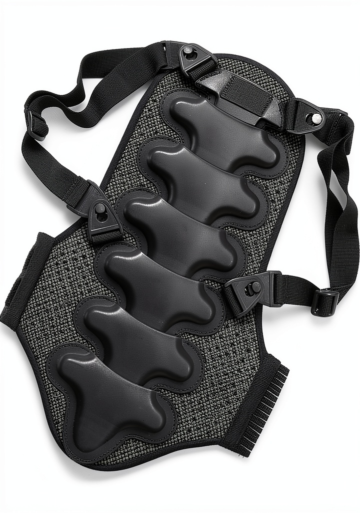 Athlete wearing Xinsheinelry back protector on a snowy slope