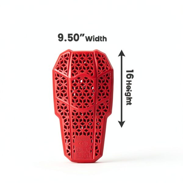 MOTOSTYLEWEAR CE2 Level Back Protector Red/Back One Size Adjustable-1