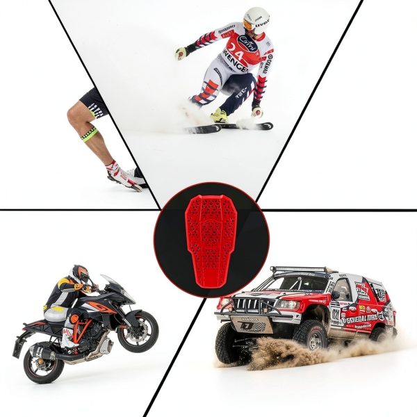MOTOSTYLEWEAR CE2 Level Back Protector Red/Back One Size Adjustable-6