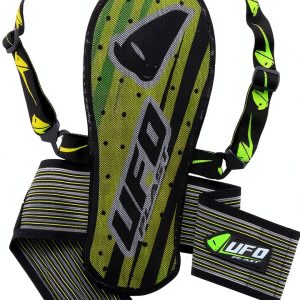 UFO PLAST Medium Green Powersports Back Protector Adjustable Straps-0