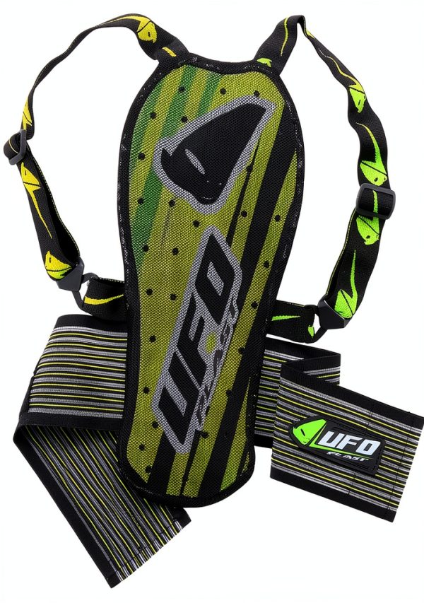 UFO PLAST Medium Green Powersports Back Protector Adjustable Straps-0