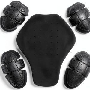 Jackets 4 Bikes Motorcycle Armor 5PC CE Level 1 Black Universal Fit-0